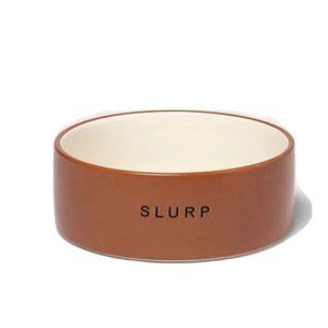 Ceramic Dog Water Bowl - Brown - 4 cups - Boots & Barkley